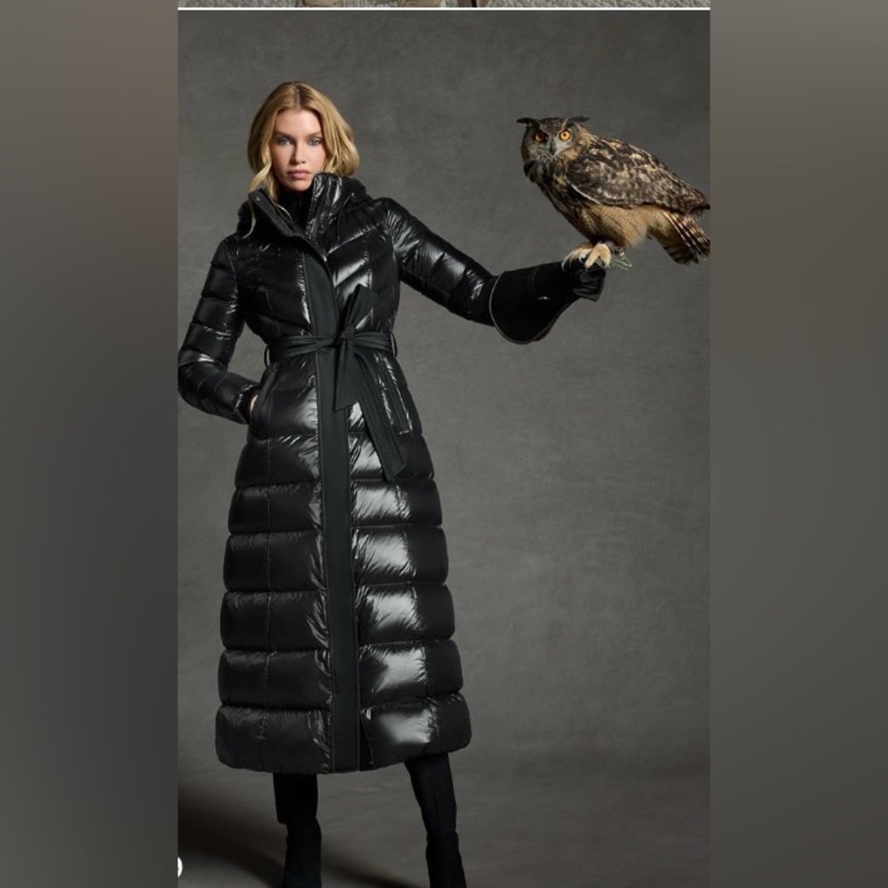Mackage Calina long black coat - small